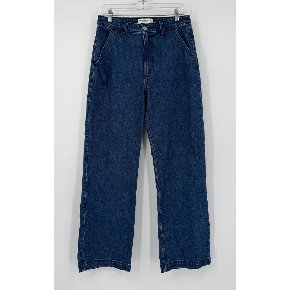 Abercrombie & Fitch Curve Love 90s Relaxed Jean High Rise Medium Wash 30 10